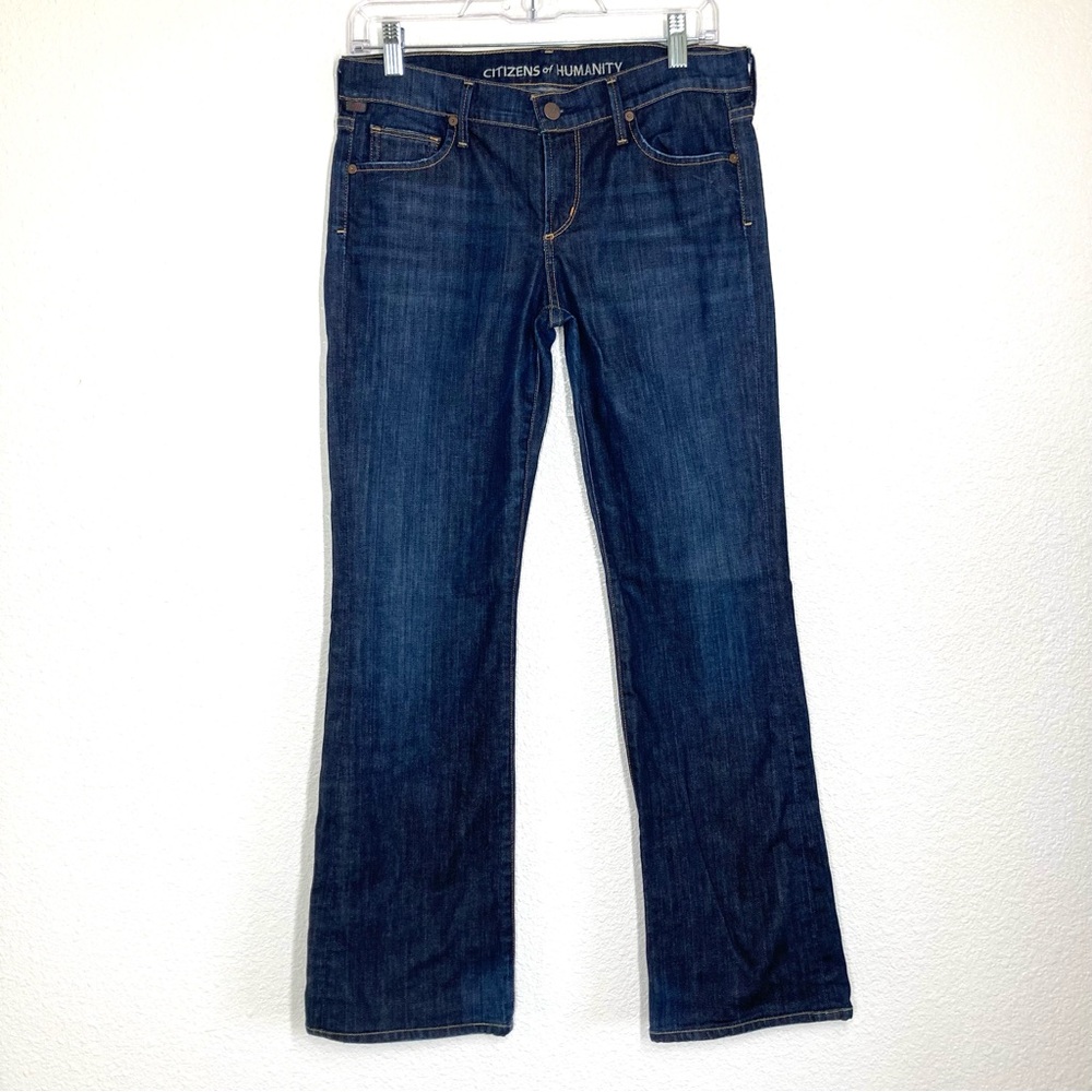 Citizens Of Humanity Women's Boot Cut Denim Jeans 28 Low Rise Dark Wash Cotton